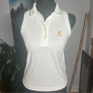 Atlantis Paradise Island Sleeveless Tennis Collared Polo Shirt Women's Size S